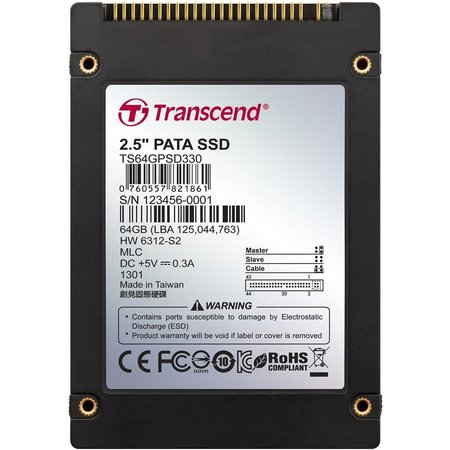 TRANSCEND INFORMATION 64Gb Ssd, 2.5, Ide, Mlc TS64GPSD330